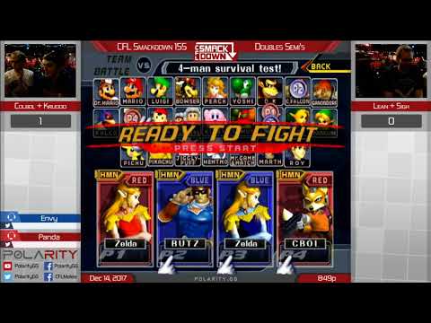 CFL Smackdown 155 Melee - Colbol + Krudo vs Lean + Sigh - Doubles Losers Semis