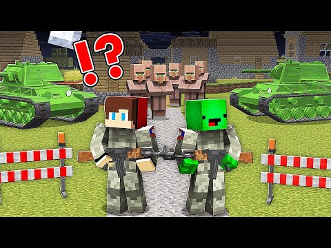 Zombie War: Maizen & JJ vs Army - Minecraft Compilation
