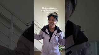 Me when I see other Black ppl on the slopes #skiseason #blackskier #skisuit