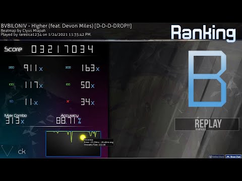 BVBILONIV - Higher (feat. Devon Miles) [D-D-D-DROP!!] 8⭐ pass | 34❌