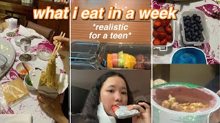 what i eat in a week! *realistic for a teen*