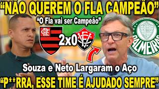 SOUZA E NETO SOLTARAM O VERBO! MAIS UMA VEZ O PALMEIRAS É AJUDADO! FLAMENGO 2X0 VITORIA!