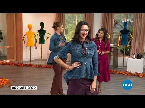 DG2 by Diane Gilman Virtual Stretch Denim Waterfall Pepl...