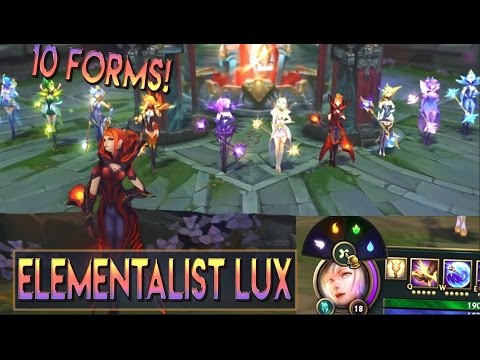 ELEMENTALIST LUX GAMEPLAY PREVIEW - League of Legends (New Ultimate Skin)