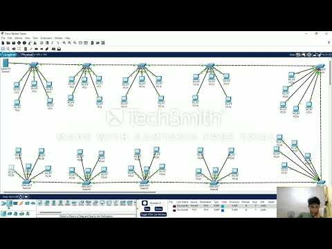 10 Department using packet tracer