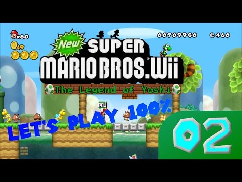 The Legend Of Yoshi - part 02 (100%) [NSMBW custom] - 1UP FARM !