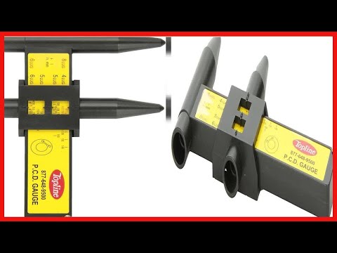 Topline Products Wheel & Stud Bolt Pattern Gauge | 4 5 6 8 Lug | PCD Ruler  Sliding Measurement Too