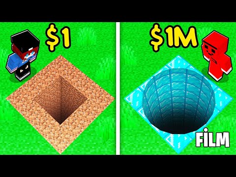 1$ vs 1.000.000$ TÜNEL YAPI KAPIŞMASI YAPIYORUZ !! - Minecraft