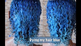 DYING MY HAIR BLUE | NATURAL HAIR
