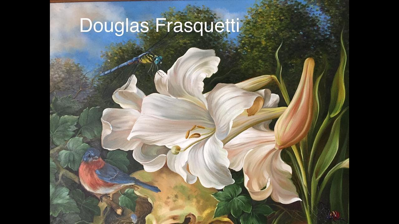Pinturas em telas c/Douglas Frasquetti Flores Porcelanizadas.Paintings on canvas , Porcelain Flowers