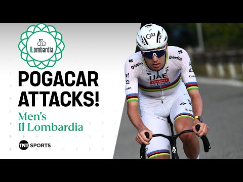 Tadej Pogacar launches POWERFUL attack at Il Lombardia 🚀 | TNT Sports Cycling