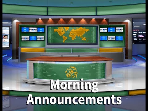 3/16/2022 Morning Announcements