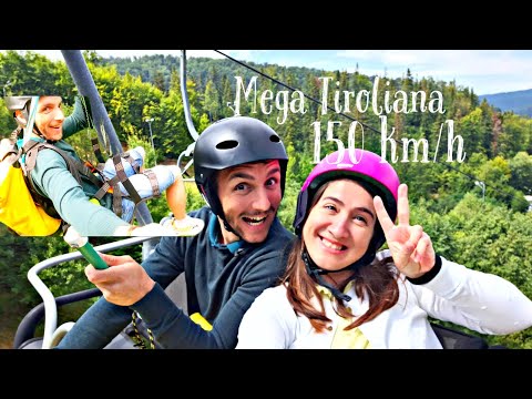 Am “Zburat” 2,2km pe MEGA TIROLIANA din Gura Humorului Viteza maxima de 150km/h (pe scurt)