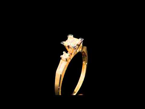 Princess Cut Diamond Engagement Ring & Wedding Band