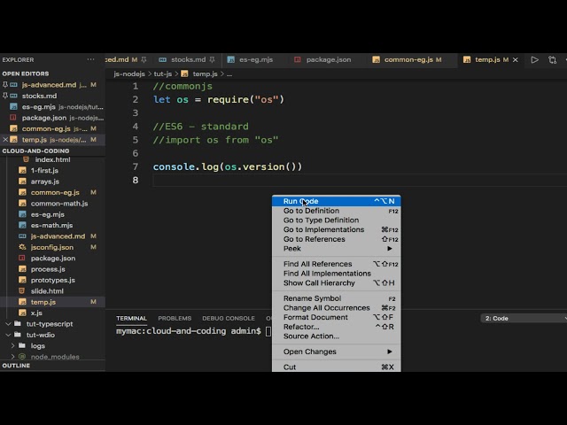 Thumbnail of Creating and Using Modules (CommonJS and ES6 Modules) lesson