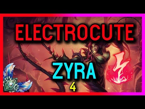 ELECTROCUTE ZYRA SUPPORT - DIAMOND SEASON 8 #4- League of Legends