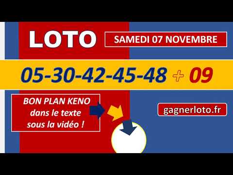 LOTO TIRAGE GAGNANT DU SAMEDI 07 NOVEMBRE