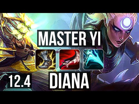 MASTER YI vs DIANA (JNG) | Rank 1 Yi, Quadra, Legendary, 17/2/3, 400+ games | BR Challenger | 12.4