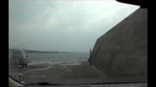preview picture of video '[V0363] 津軽２：海を拝めない七里長浜から木造漁港大橋や出来島海岸へ'