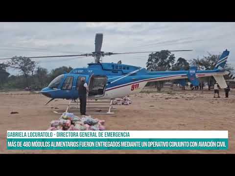 SALTA - Asisten vía aérea a comunidades de Rivadavia Banda Sur aisladas por lluvias #canal7salta