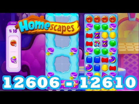 Homescapes Level 12606 - 12610 HD 3 - match puzzle Gameplay | android | IOS | 12607 | 12608 | 12609