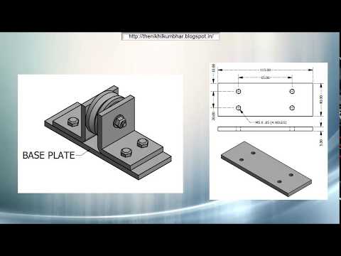 The Wheel Support Assembly_Part 1 - BASE PLATE by Autodesk Inventor 2017