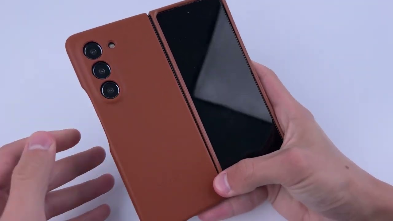 Кожаный чехол Leather Case (AAA) для Samsung Galaxy Z Fold5