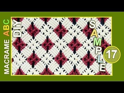 DIAMOND MESH MACRAME TABLECLOTH PATTERN TUTORIAL