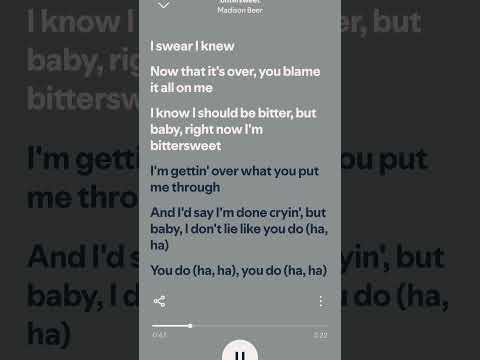 Bittersweet - Madison Beer. #spotify #lyrics #bittersweet #madisonbeer #feelingdeep