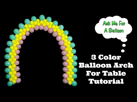 3 Color Flat Balloon Arch Tutorial