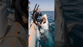 POV: A shark attacks a diver who was about to dive into the ocean#pov #diving #attack #shark #ocean