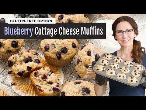 Blueberry Cottage Cheese Muffins | Delicious Protein Snack!
