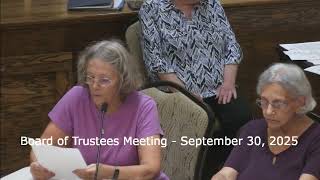 Board Meeting September 30 2025