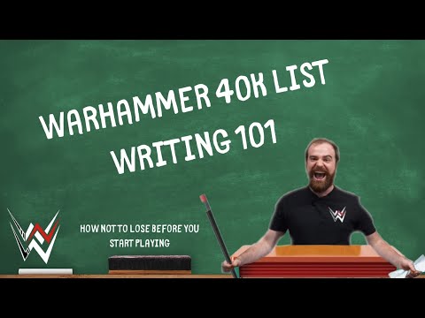Warhammer 40K list building 101