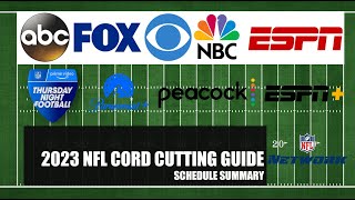 2023 NFL Cord Cutting Guide-Regular Season Schedule Breakdown by Channel/Service