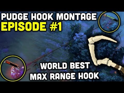 THE MOST EPIC MAX RANGE HOOK IN DOTA HISTORY!! PUDGE HOOK MONTAGE HIGHLIGHTS EPS #1 | GENIUS PUDGE