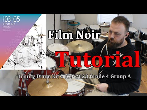 film noir Lesson Trinity Drum kit. Grade 4 A