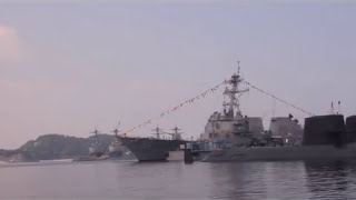 preview picture of video 'ＹＯＫＯＳＵＫＡ　軍港　ジョージ・ワシントン　満艦飾'