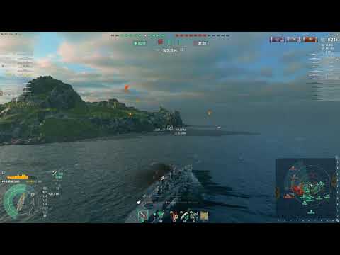 Minotaur T10 British Cruiser vs Atlanta T7 US Cruiser | World of Warships