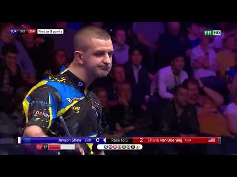 Mosconi Cup 2018 [Day 1] Match 5 - Shane Van Boening vs Jayson Shaw (HD)