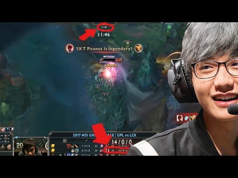 Insane PEANUT LEE SIN 14 KILLS in 12 minutes MSI: SKT T1 vs GAM!!!