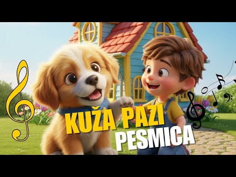 Kuža Pazi 🐶 | Slovenska otroška pesmica z besedilom | Pesmice za otroke