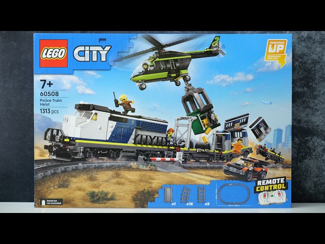 Vídeo relacionado con LEGO City Asalto al Tren de Policía de Juguete - Maqueta de Tren Eléctrico Teledirigido y Vía - Helicóptero, Coche de Rally y 6 Minifiguras - Regalo de Cumpleaños para Niños de 7+ Años - 60508