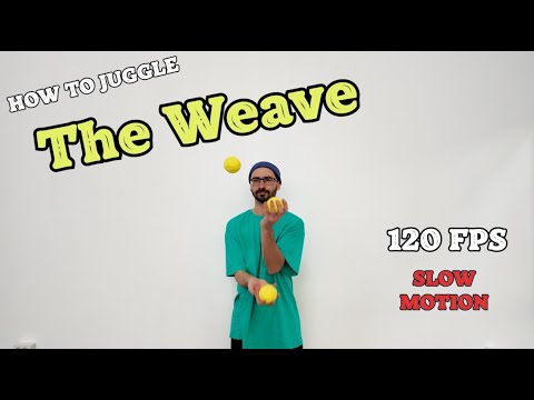 The Weave Juggling Trick - Super Slow Motion 120 fps