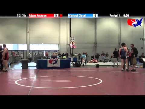 Adam Jackson vs. Michael Cloud at 2013 Junior Nationals - FILA - FS