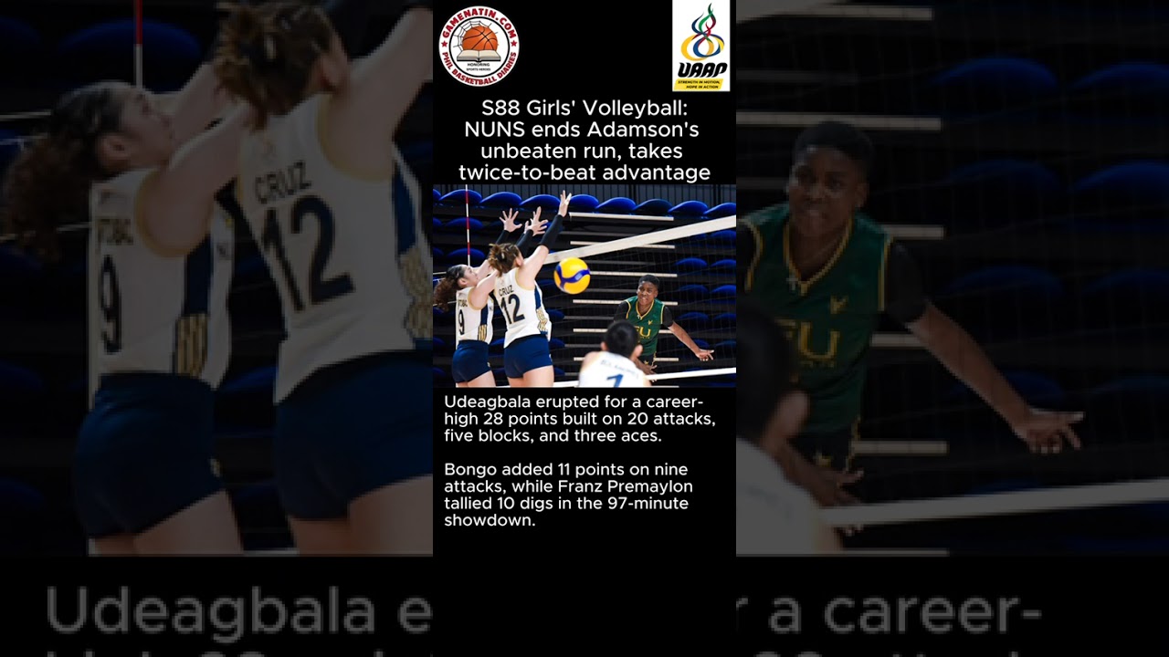 UAAP Girls' Volleyball:  NU spoils Adamson's unbeaten record, claims twice-to-beat edge