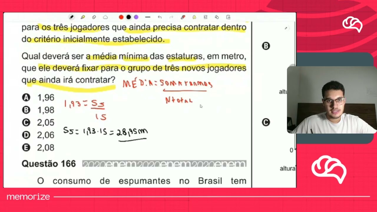 Resolução em Vídeo — Questão 165 ENEM 2020