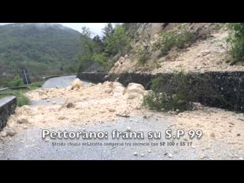 ONDA TG FLASH 27.04.2014 - PETTORANO SUL GIZIO: FRANA SU SP99