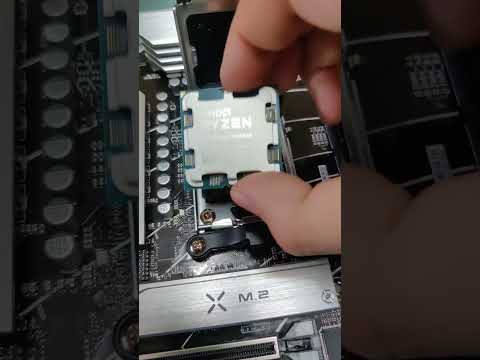 Installing an AMD Ryzen 7 7800X3d in AM5 socket motherboard #amd #pcmr #computer #asmr #tutorial