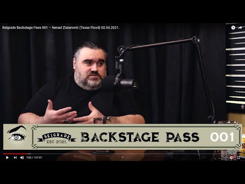 Thumbnail for Belgrade Backstage Pass 001 – Nenad Zlatanović (Texas Flood) 02.04.2021.
